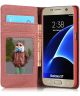 Samsung Galaxy S7 Canvas Portemonnee Bookcase Hoesje Bruin