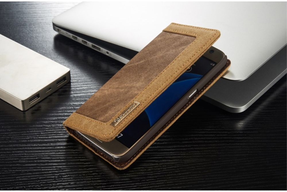 Samsung Galaxy S7 Canvas Portemonnee Bookcase Hoesje Bruin afbeelding 15