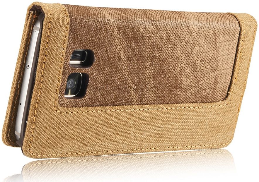 Samsung Galaxy S7 Canvas Portemonnee Bookcase Hoesje Bruin afbeelding 10