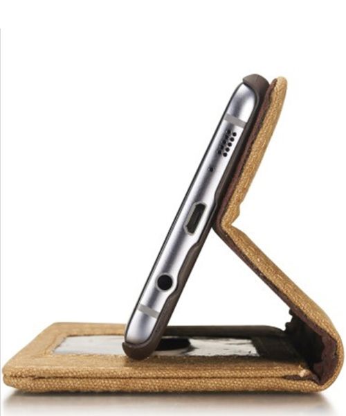 Samsung Galaxy S7 Canvas Portemonnee Bookcase Hoesje Bruin afbeelding 3