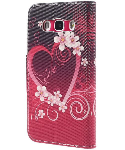 Samsung Galaxy J5 (2016) Print Hoesje Heart Flowers afbeelding 4