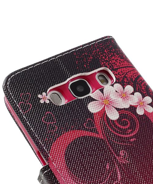 Samsung Galaxy J5 (2016) Print Hoesje Heart Flowers afbeelding 8