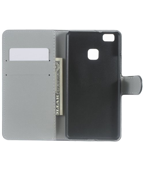 Huawei P9 Lite Portemonnee Print Hoesje Butterfly afbeelding 2
