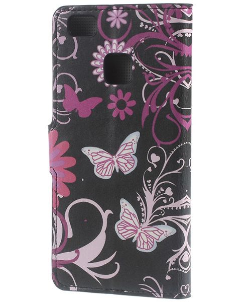 Huawei P9 Lite Portemonnee Print Hoesje Butterfly afbeelding 4