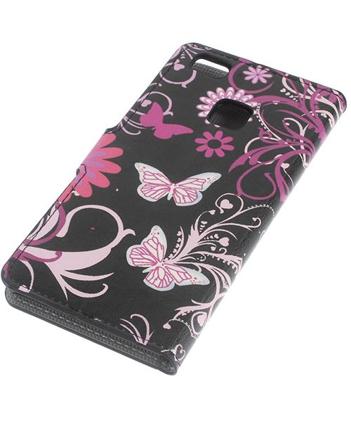 Huawei P9 Lite Portemonnee Print Hoesje Butterfly afbeelding 5