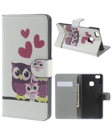 Huawei P9 Lite Portemonnee Print hoesje Loving owl Hoesjes