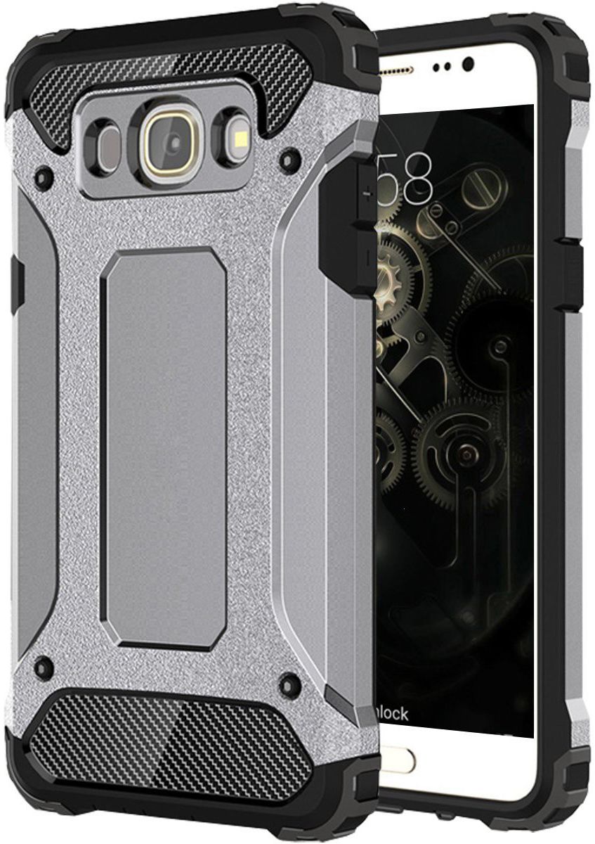 Samsung Galaxy J5 (2016) Hybride Hoesje Grijs afbeelding 2