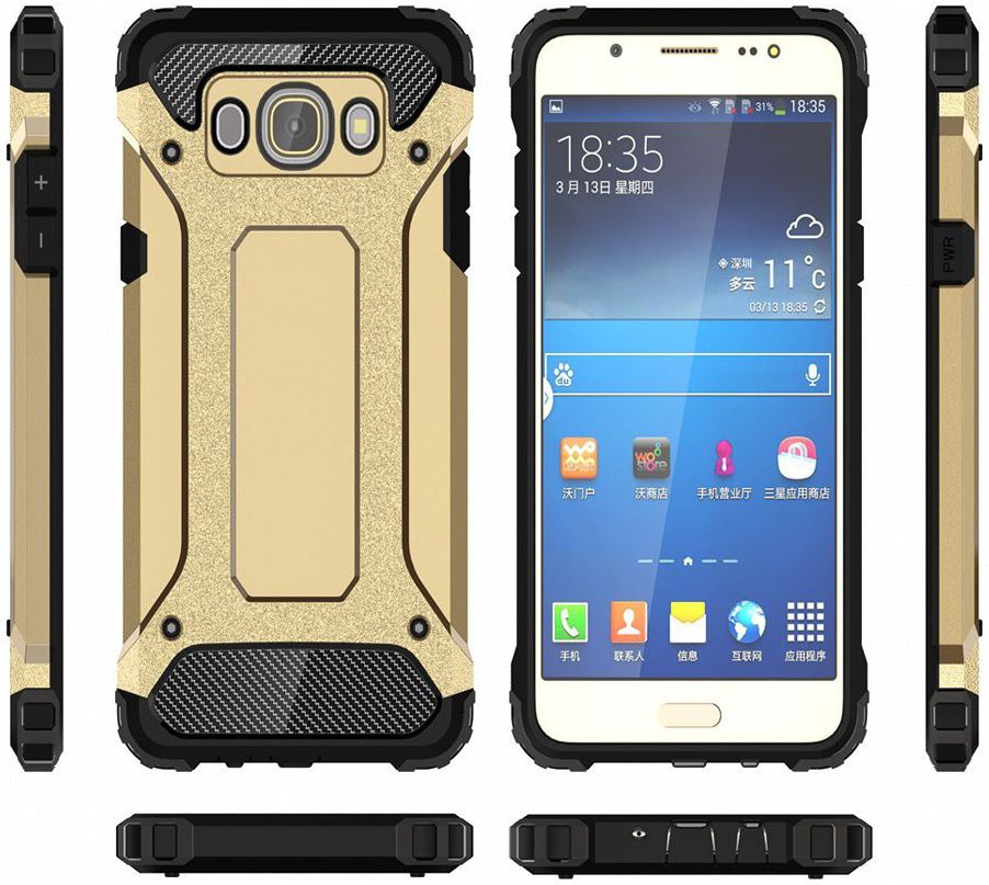 Samsung Galaxy J5 (2016) Hybride Hoesje Goud afbeelding 5