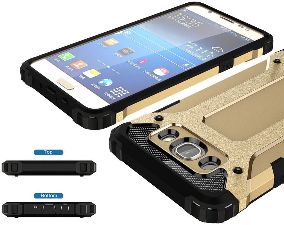 Samsung Galaxy J5 (2016) Hybride Hoesje Goud afbeelding 6
