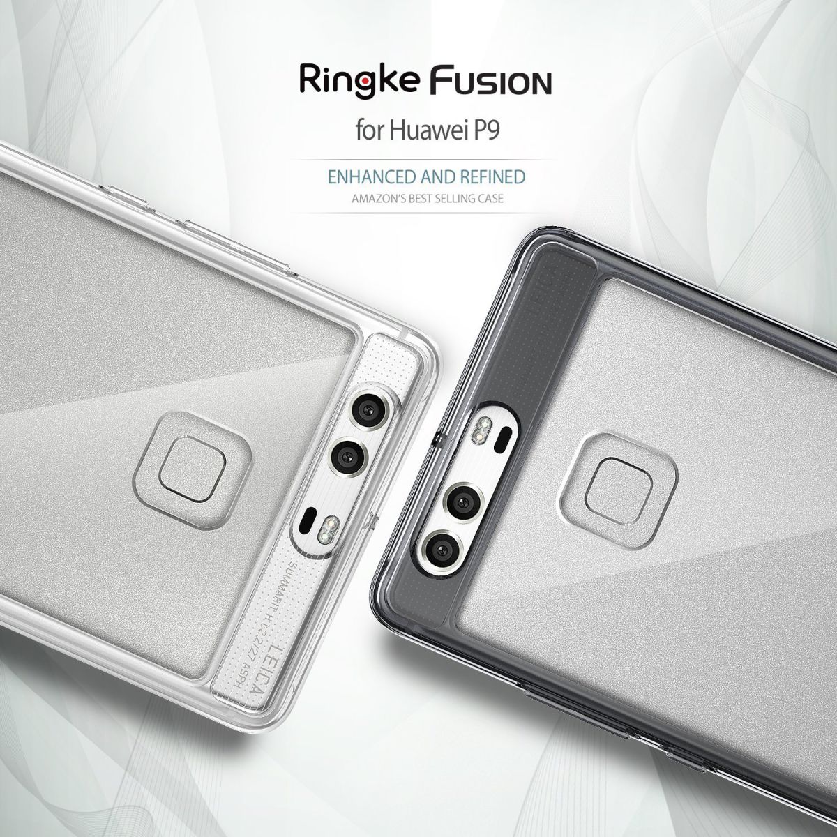 Ringke Fusion Hoesje Huawei P9 Doorzichtig Smoke Black afbeelding 4
