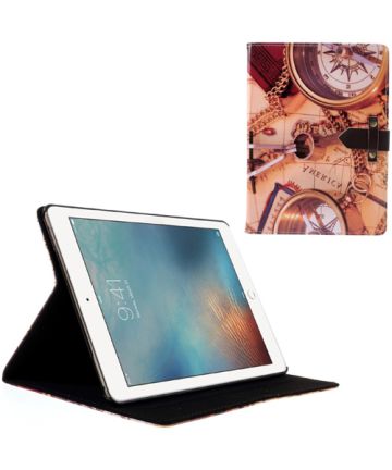Apple iPad Pro 9.7 Fliphoes Navigator Retro Patroon Hoesjes
