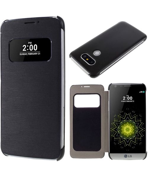 LG G5 (SE) Flip Hoesje Window View Zwart afbeelding 1
