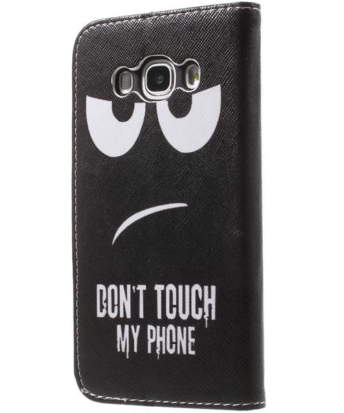 Samsung Galaxy J5 (2016) Fliphoesje Don't Touch My Phone Black White afbeelding 5