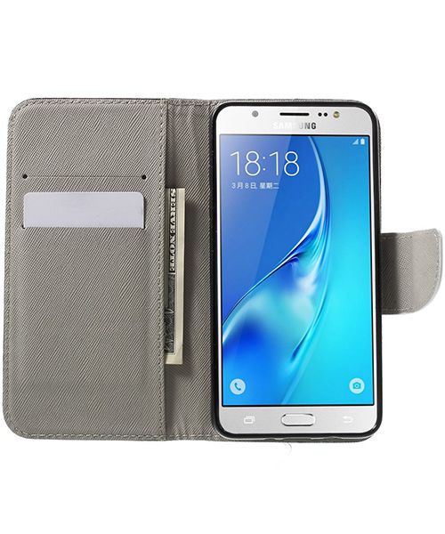 Samsung Galaxy J5 (2016) Fliphoesje Don't Touch My Phone Print afbeelding 3
