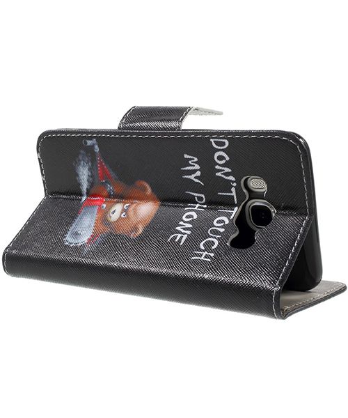 Samsung Galaxy J5 (2016) Fliphoesje Don't Touch My Phone Print afbeelding 5