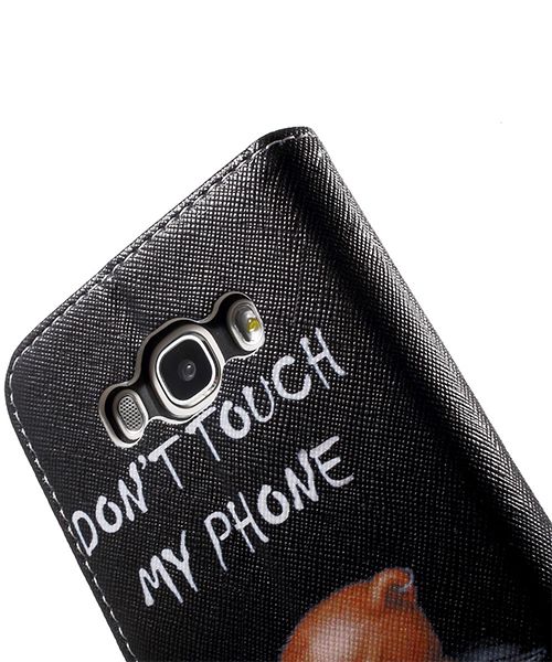 Samsung Galaxy J5 (2016) Fliphoesje Don't Touch My Phone Print afbeelding 8
