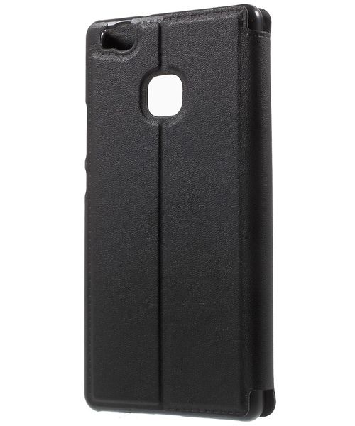 Huawei P9 Lite Window View Flip Case Zwart afbeelding 5