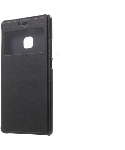 Huawei P9 Lite Window View Flip Case Zwart afbeelding 6