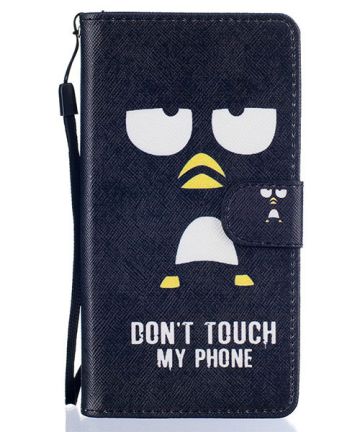 Huawei P9 Lite Portemonnee Flip Hoesje Do Not Touch My Phone Hoesjes