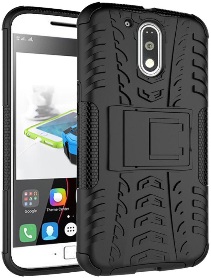 Hybride Motorola Moto G4 Hoesje Zwart afbeelding 8