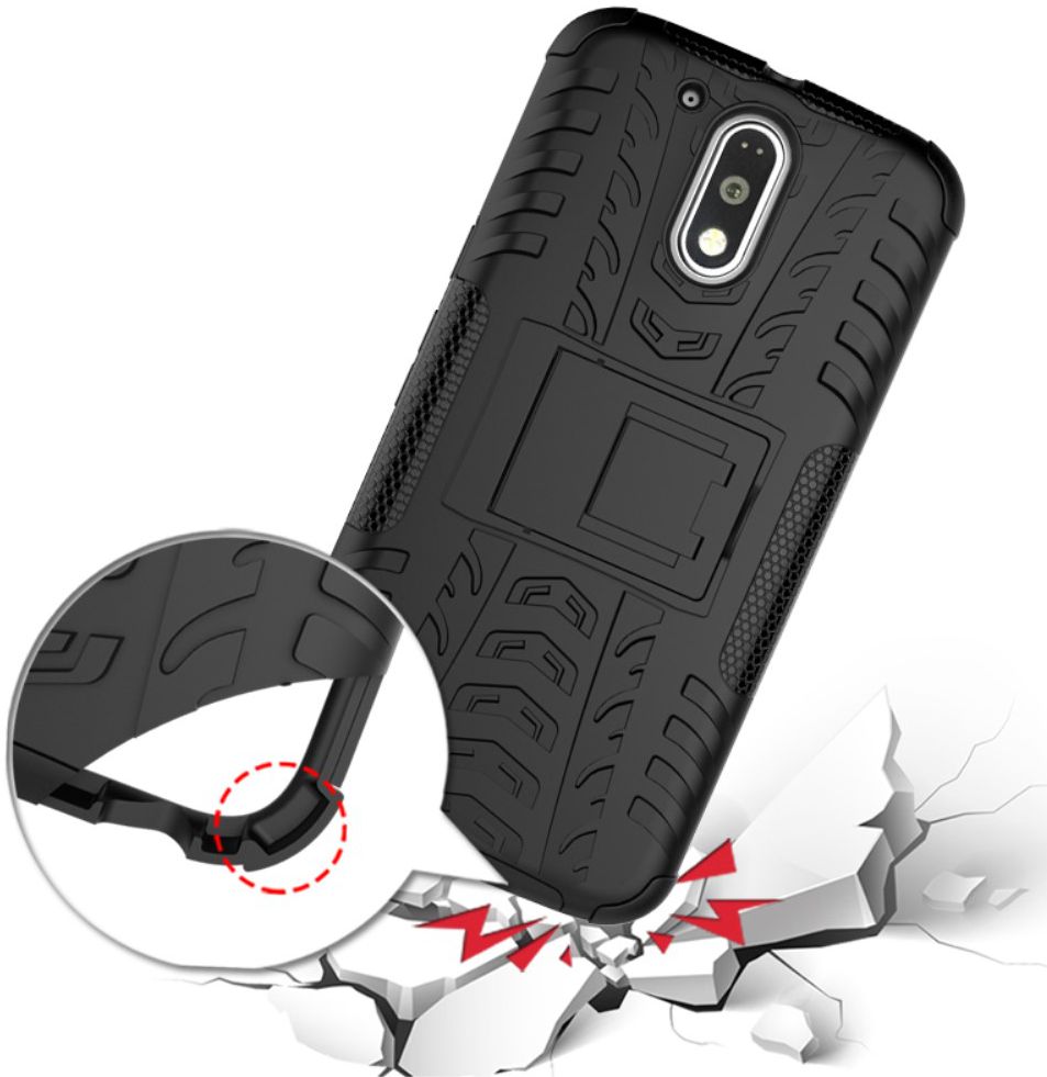 Hybride Motorola Moto G4 Hoesje Zwart afbeelding 9