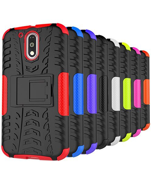 Hybride Motorola Moto G4 Hoesje Oranje afbeelding 3