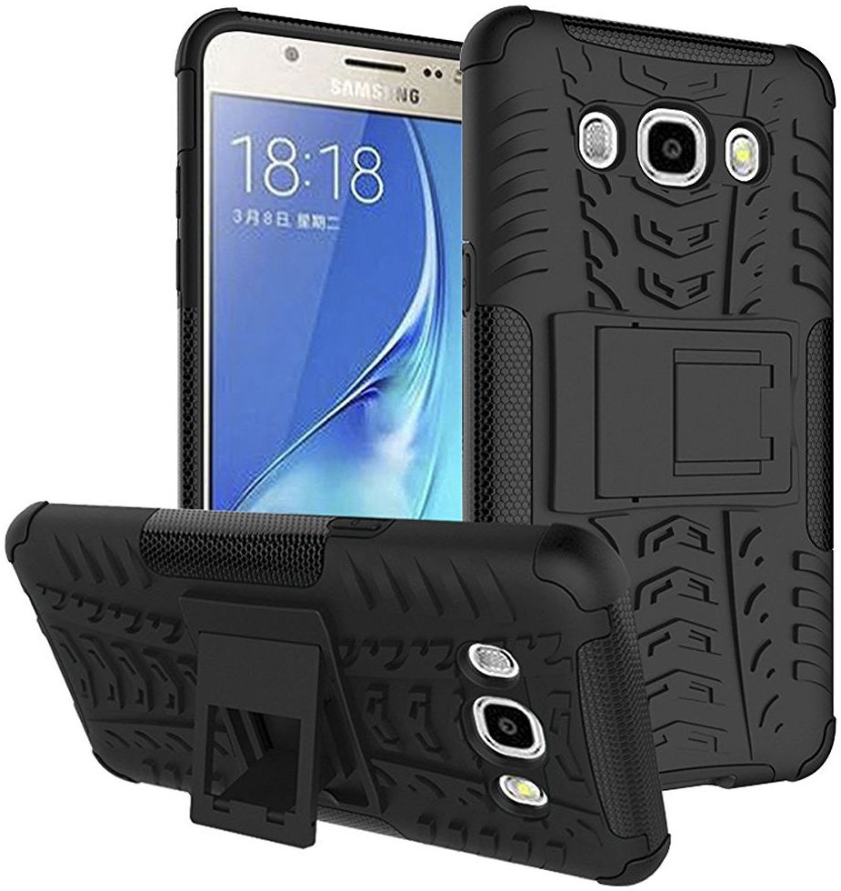 Samsung Galaxy J5 (2016) Hybrid Kickstand Hoesje Zwart afbeelding 1