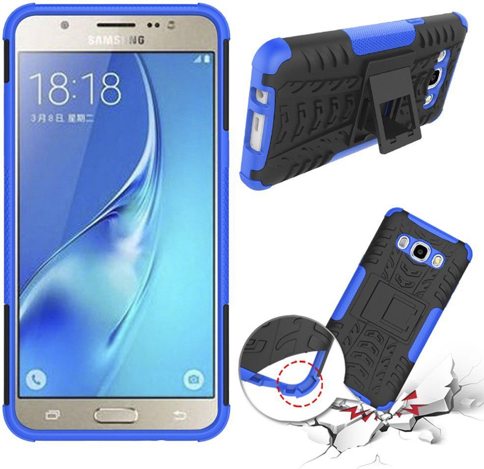Samsung Galaxy J5 (2016) Hybrid Kickstand Hoesje Blauw afbeelding 2