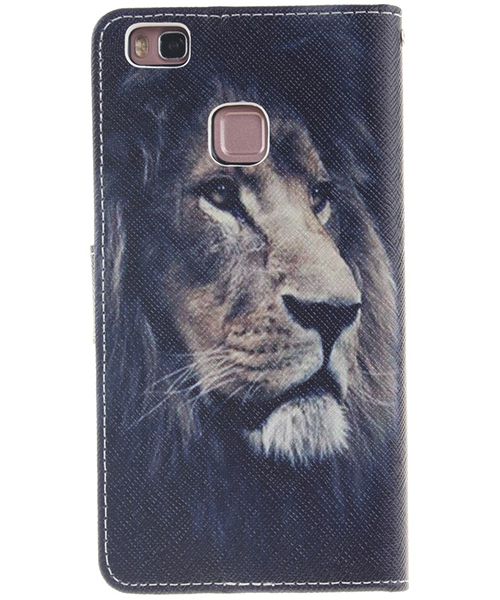 Huawei P9 Lite Portemonnee Print Hoesje Leeuw afbeelding 4
