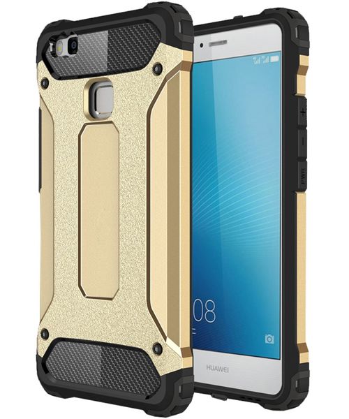 Huawei P9 Lite Armor Guard Hybrid Case Goud afbeelding 1
