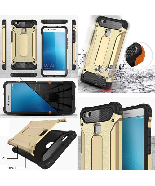 Huawei P9 Lite Armor Guard Hybrid Case Goud afbeelding 4
