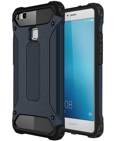 Huawei P9 Lite Armor Guard Hybrid Case Donker Blauw afbeelding 1