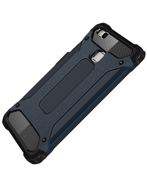 Huawei P9 Lite Armor Guard Hybrid Case Donker Blauw afbeelding 2