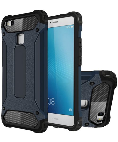 Huawei P9 Lite Armor Guard Hybrid Case Donker Blauw afbeelding 3