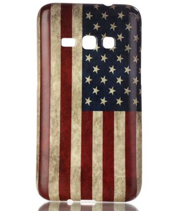 Samsung Galaxy J1 (2016) TPU Hoesje Retro American Flag Hoesjes