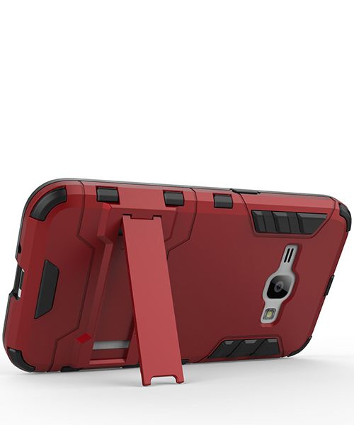 Hybride Samsung Galaxy J1 (2016) Hoesje Rood afbeelding 2