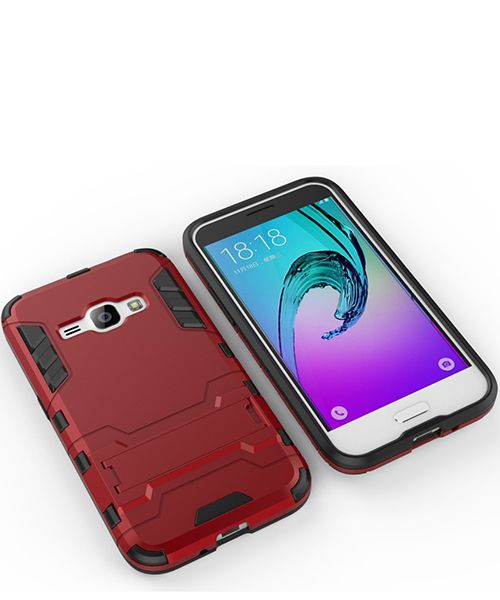 Hybride Samsung Galaxy J1 (2016) Hoesje Rood afbeelding 4