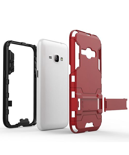 Hybride Samsung Galaxy J1 (2016) Hoesje Rood afbeelding 6