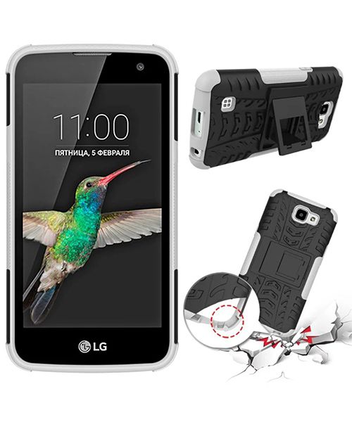 Hybride LG K4 Hoesje Wit afbeelding 1