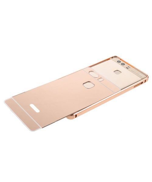 Huawei P9 Hoesje Metalen Frame Roze Gold afbeelding 4