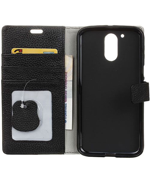 Echt Leren Motorola Moto G4 Hoesje Zwart afbeelding 8