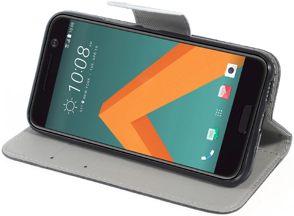 HTC 10 Portemonnee Flip Hoesje Print Don't Touch My Phone afbeelding 2