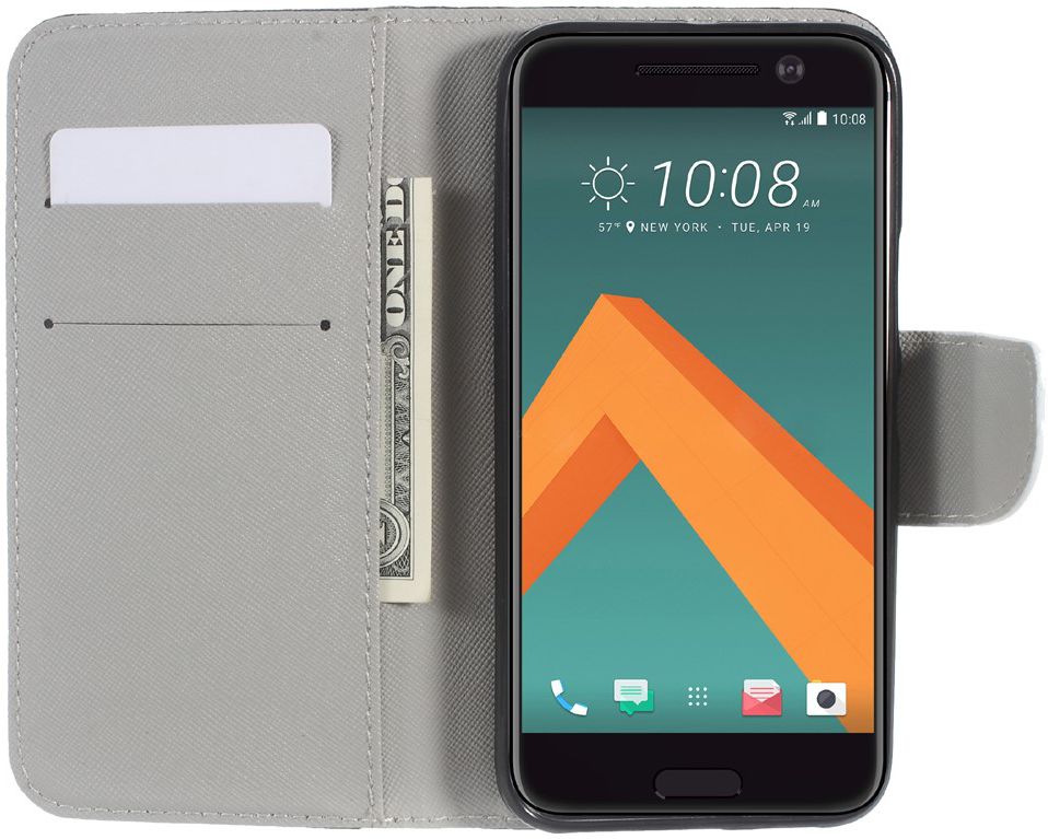 HTC 10 Portemonnee Flip Hoesje Print Don't Touch My Phone afbeelding 3