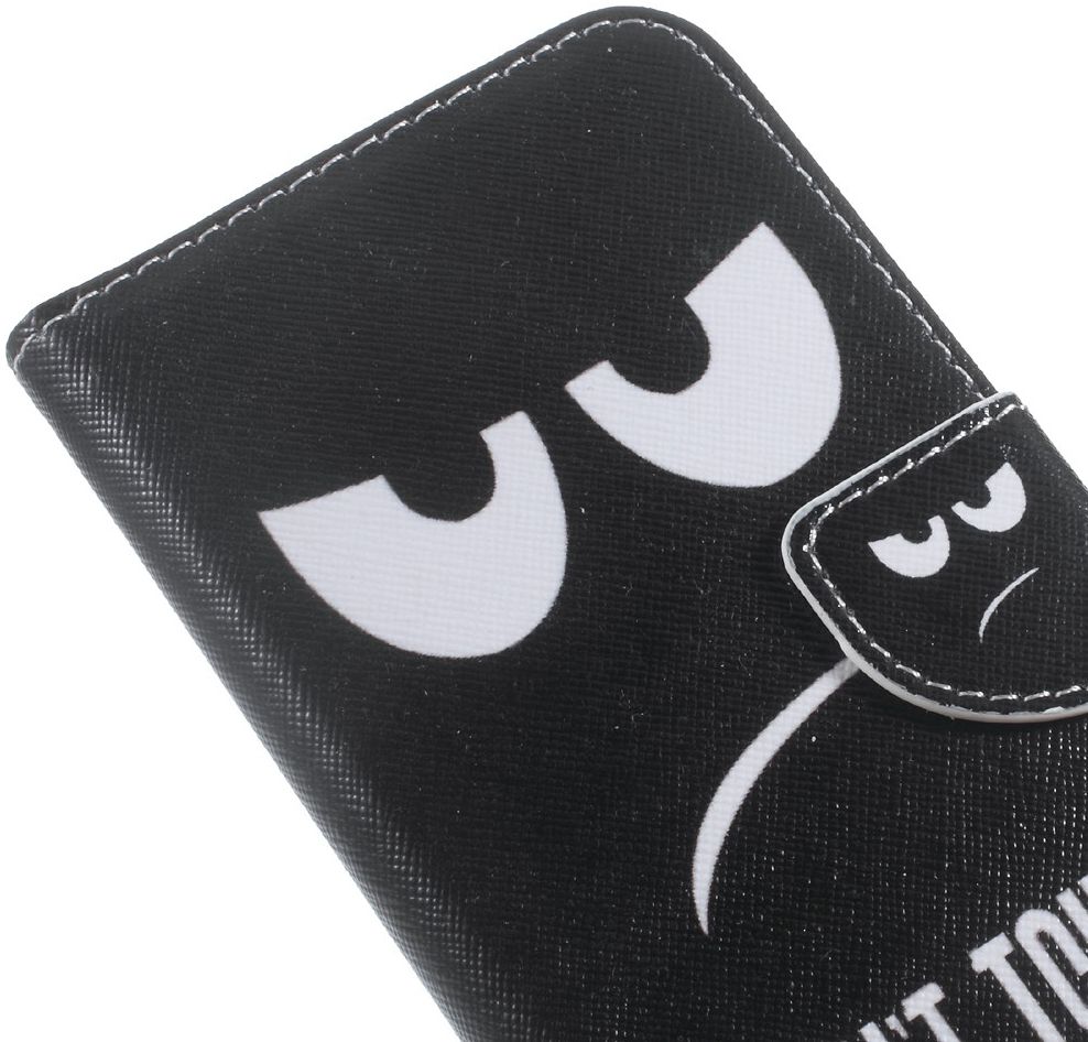 HTC 10 Portemonnee Flip Hoesje Print Don't Touch My Phone afbeelding 7