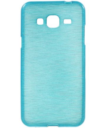 Samsung Galaxy J3 (2016) Brushed TPU Hoesje Blauw Hoesjes