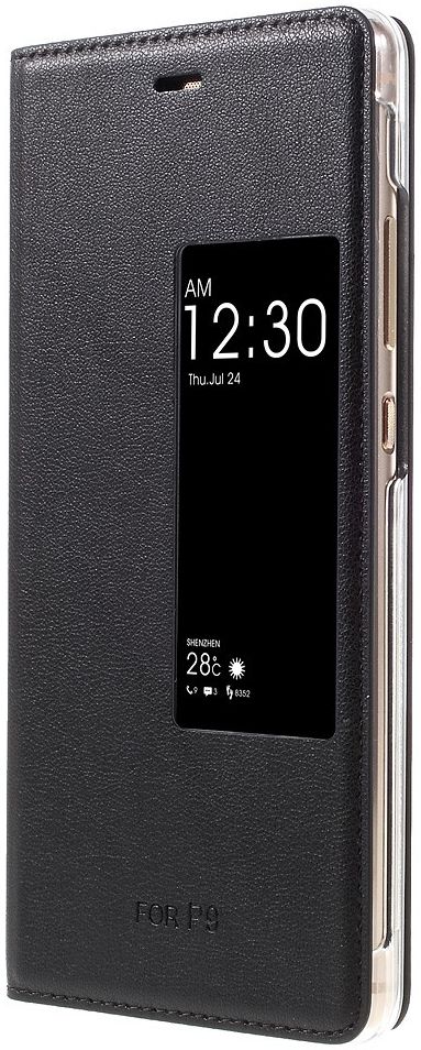 Huawei P9 Window View Hoesje Zwart afbeelding 1