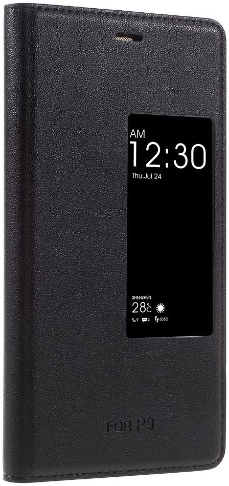 Huawei P9 Window View Hoesje Zwart afbeelding 5