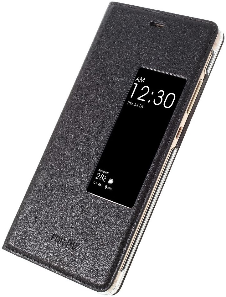 Huawei P9 Window View Hoesje Zwart afbeelding 3