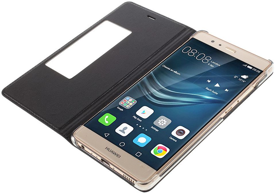 Huawei P9 Window View Hoesje Zwart afbeelding 6