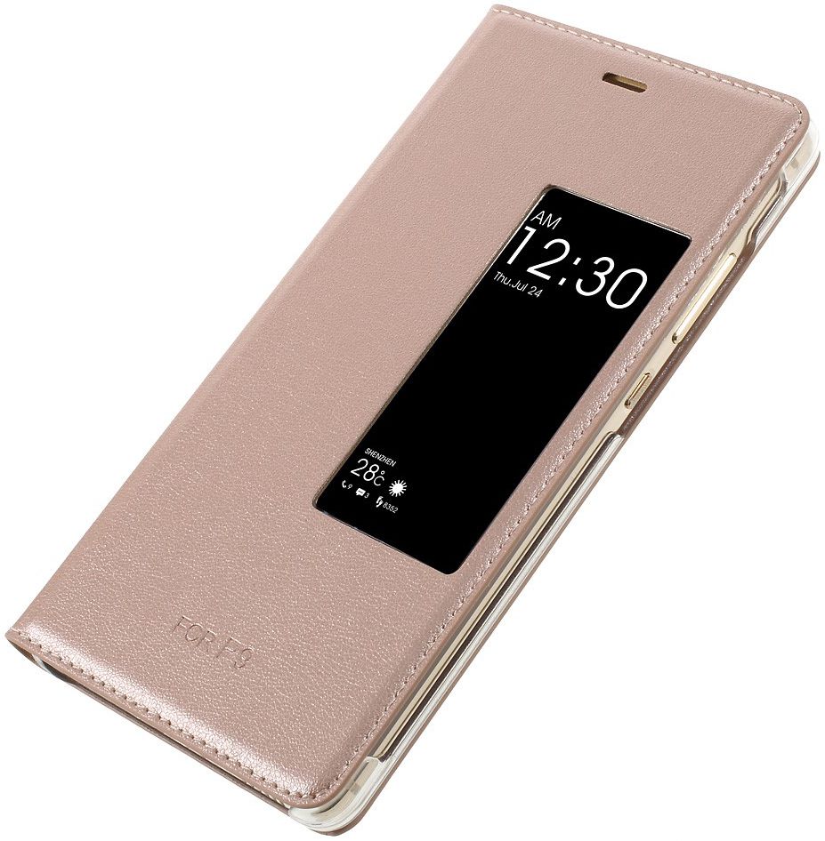 Huawei P9 Window View Hoesje Roze Goud afbeelding 3